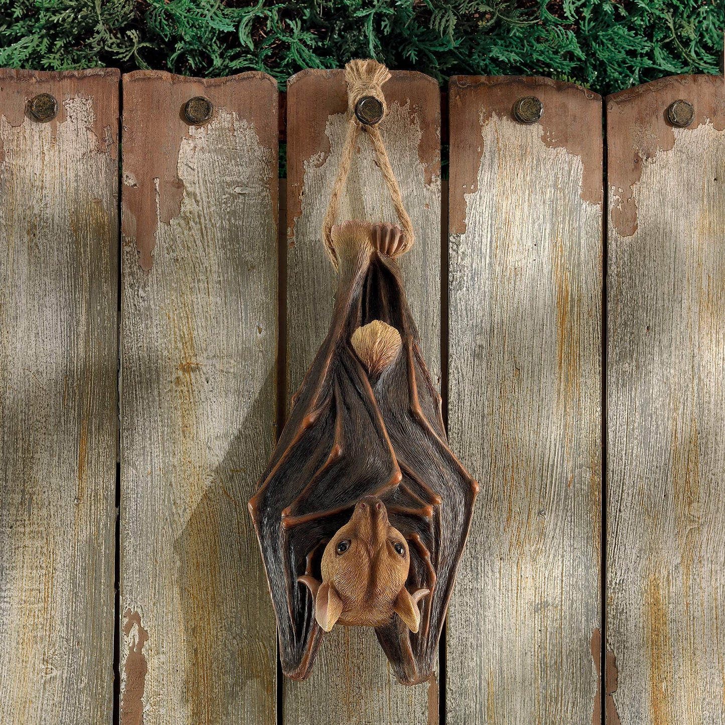 Design Toscano QM28985 Vampire Bat - Hanging Mega Bat Sculpture - Bat Figure - Halloween Bats,full color