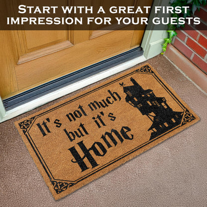 MAINEVENT It's Not Much but It's Home Door Mat 30x17 Inch, Nerd Welcome Mat for Covered Outdoor Area, Wizarding Rug, Wizarding Geeky Doormat, Geek Outdoor Decor, Funny Nerd Gift
