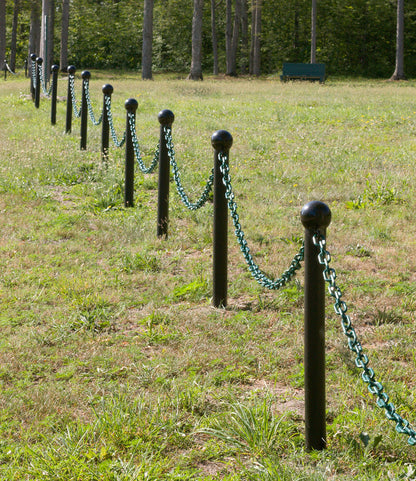 Mr. Chain Plastic Barrier Chain, Black, 1.5-Inch Link Diameter, 25-Foot Length (30003-25)
