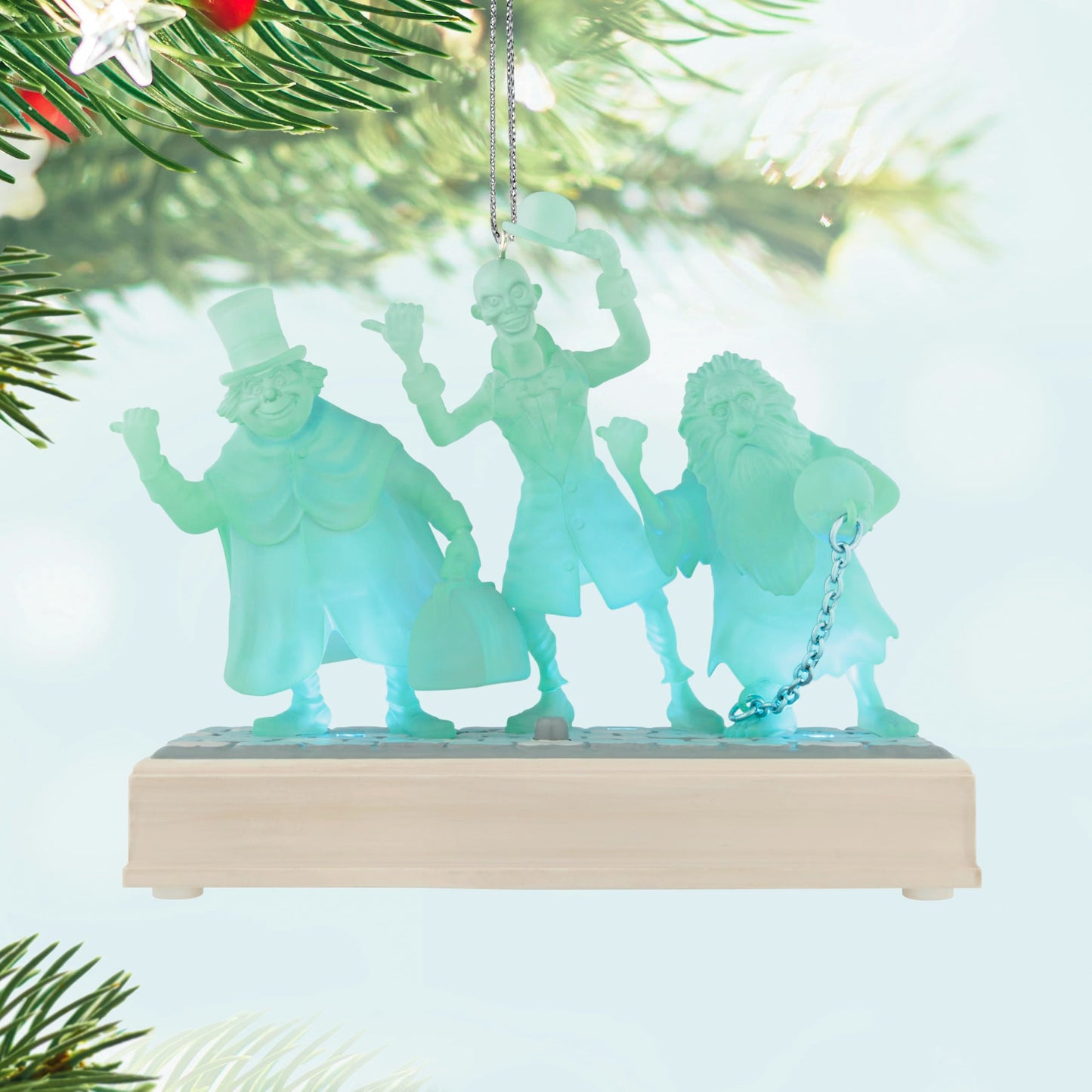 Hallmark Keepsake Christmas Ornament, Disney The Haunted Mansion Collection The Hitchhiking Ghosts with Light and Sound