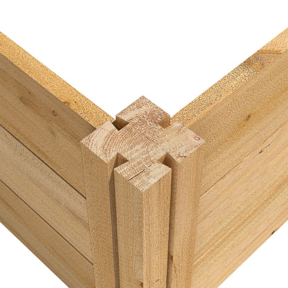 Greenes Fence Classic Cedar Raised Garden Bed, 4' x 8' x 10.5" (1/2" Thick) - Made in USA with North American Cedar