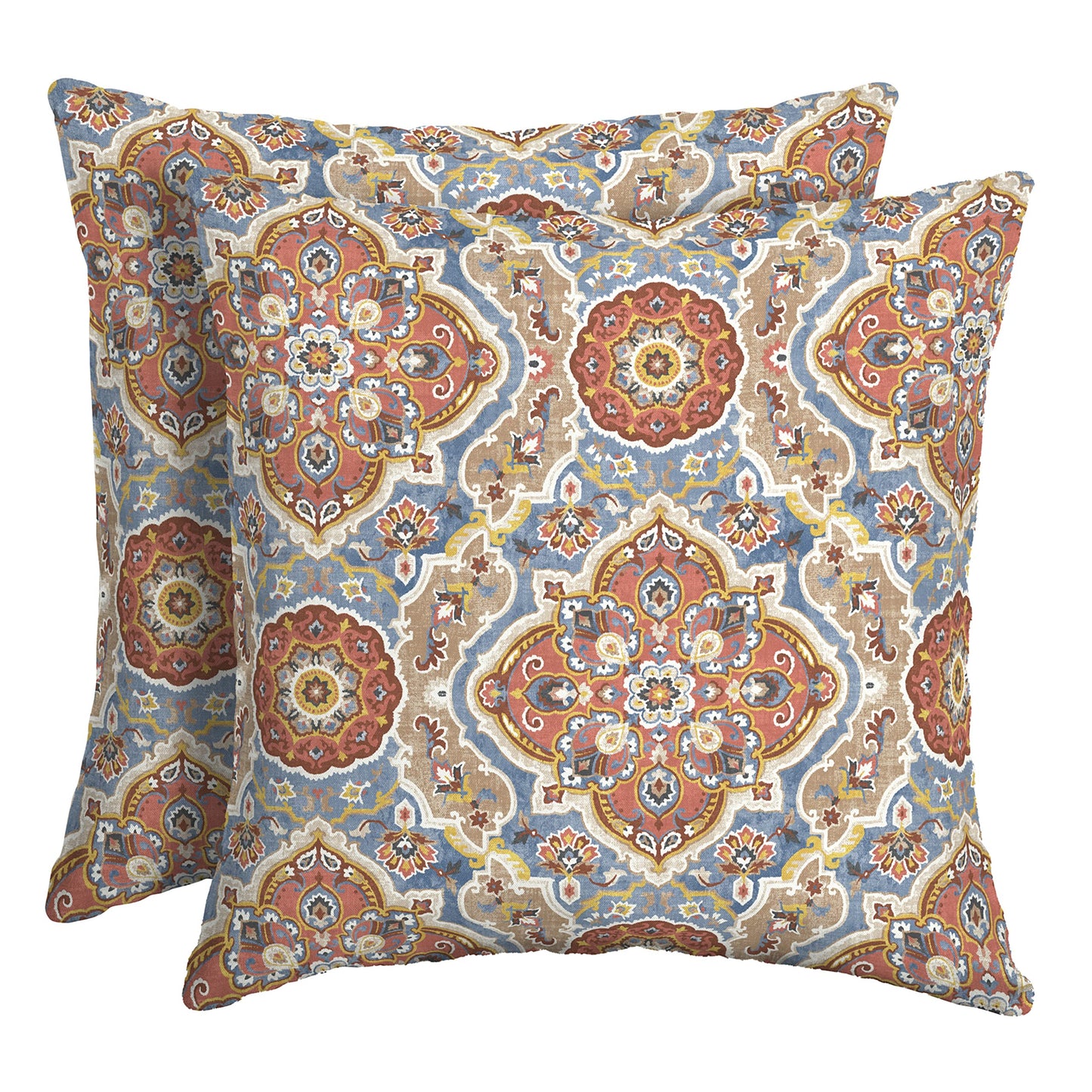 Arden Outdoor Toss Pillow, 2 Pack, 16 x 16, Rain-Proof, Fade Resistant Pistachio Botanical