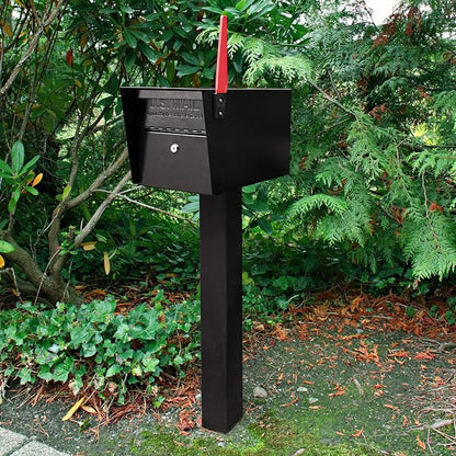 Mail Boss 7121, Black In-Ground Mounting Post, 43 x 4 x 4 inches, for Use with Mailbox